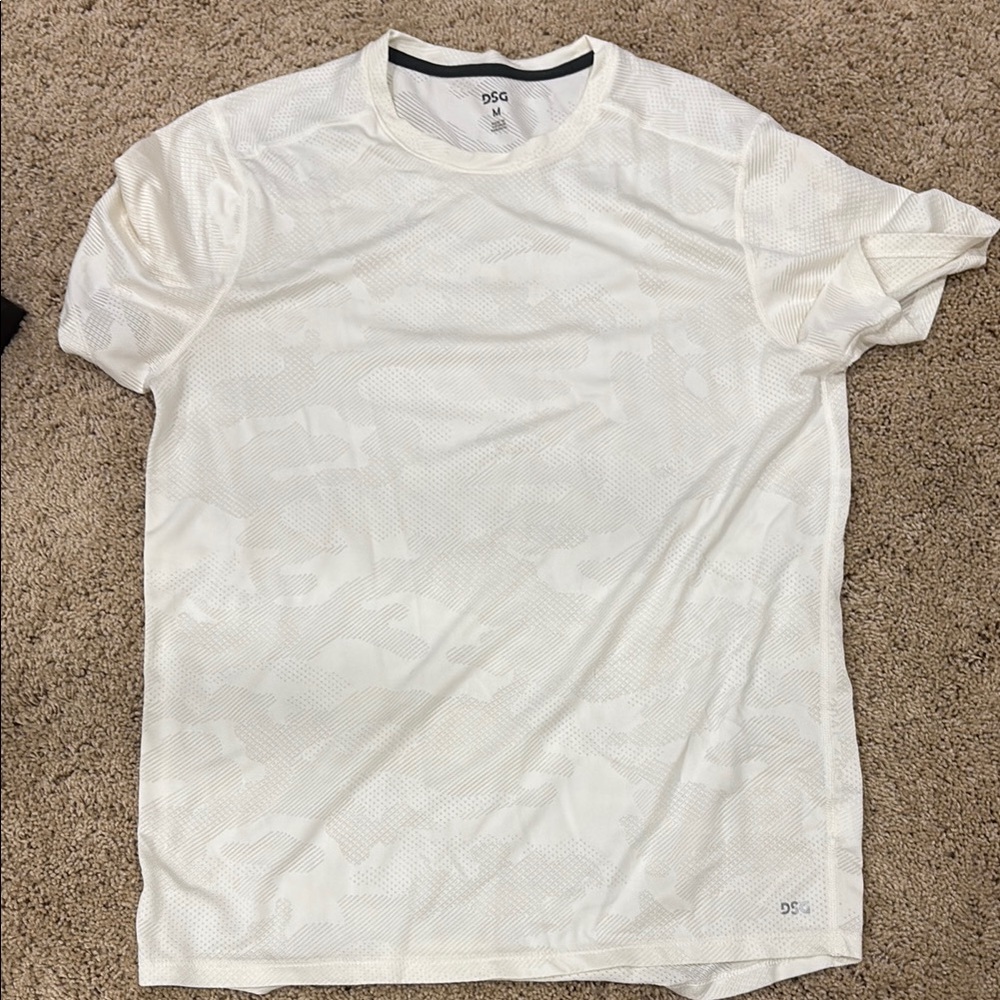 DSG White Short Sleeve Tee Classic Crew Neck